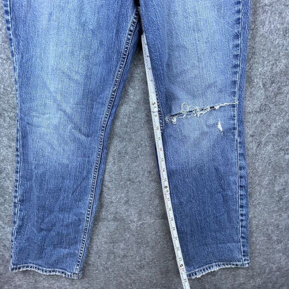 Silver Jeans Co Womens 31 Frisco Straight Western Glove Works Stretch Ripped - Picture 7 of 10